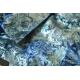Stacy Adams Metallic Silver / Blue Floral Paisley Long Sleeve Shirt 7530